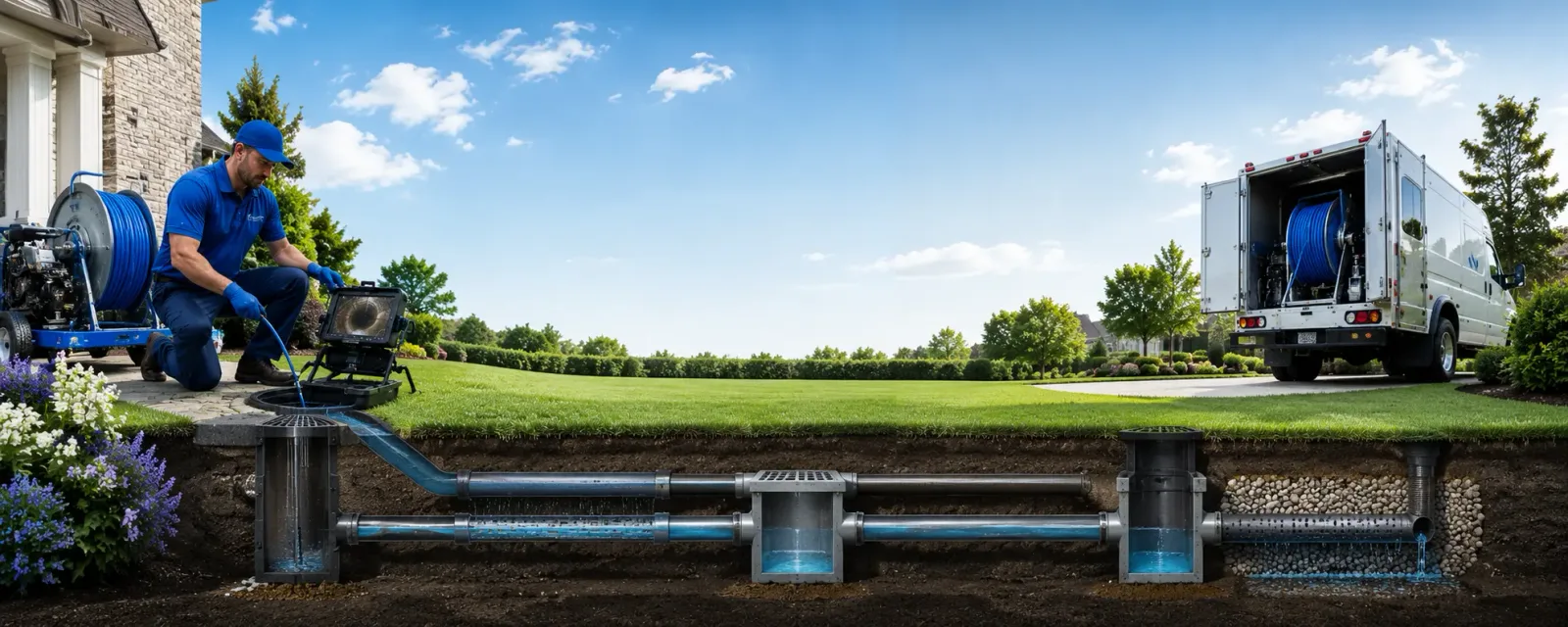 Outdoor drain cleaning information for Highland Lakes, NJ